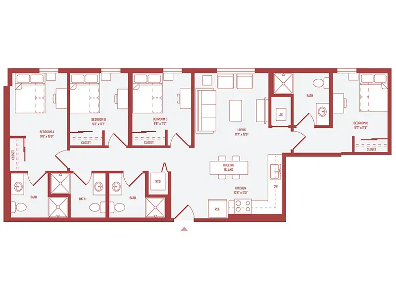 3 bed 3 bath floorplan